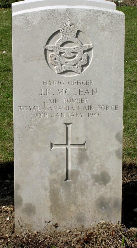 F/O John Keneth McLean<br/><br /><br />died January 8th, 1945